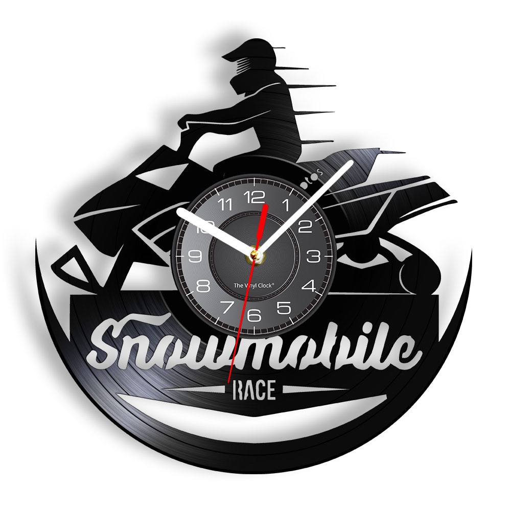

Snowmobile Race Made Of Vinyl - Vinyl Record Wall Clock - Without LED, 501 Original