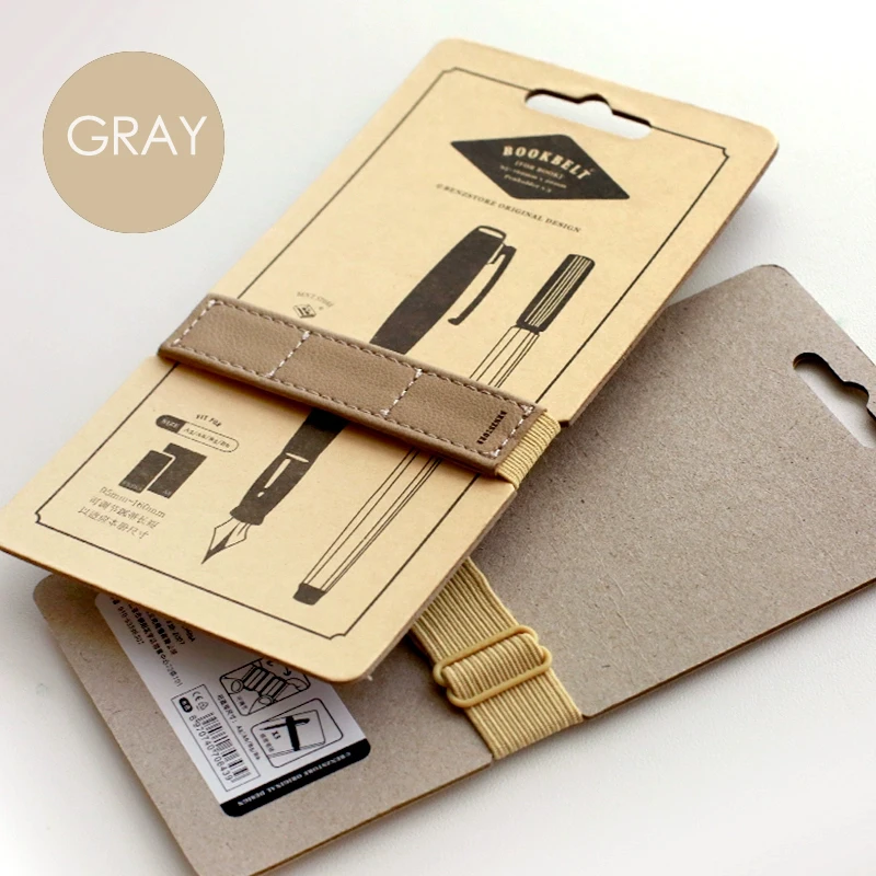 Leather Pen Clip Retractable Pencil Case Insert Elastic Strap Pen Clips Retro Notebook DIY Peripheral Accessories