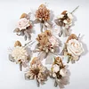 10PCS Neutral Beige Khaki Wedding Catering Bridal Groom Guests Corsage Boutonniere Wrist Artificial Flower Bouquets