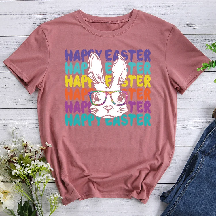 Happy Easter T-shirt Tee -013286-Annaletters