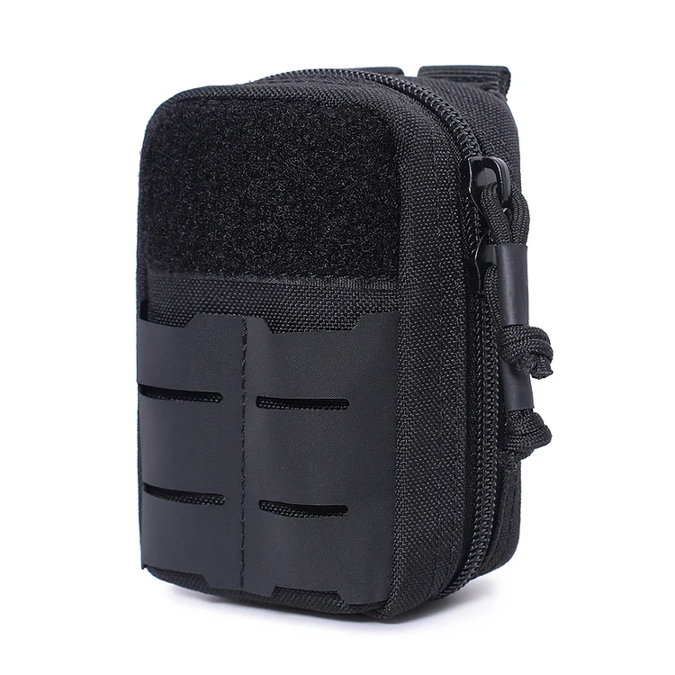 Outdoor Mini Medical Molle Waist Bag First Aid Tool Storage Pack (Black)