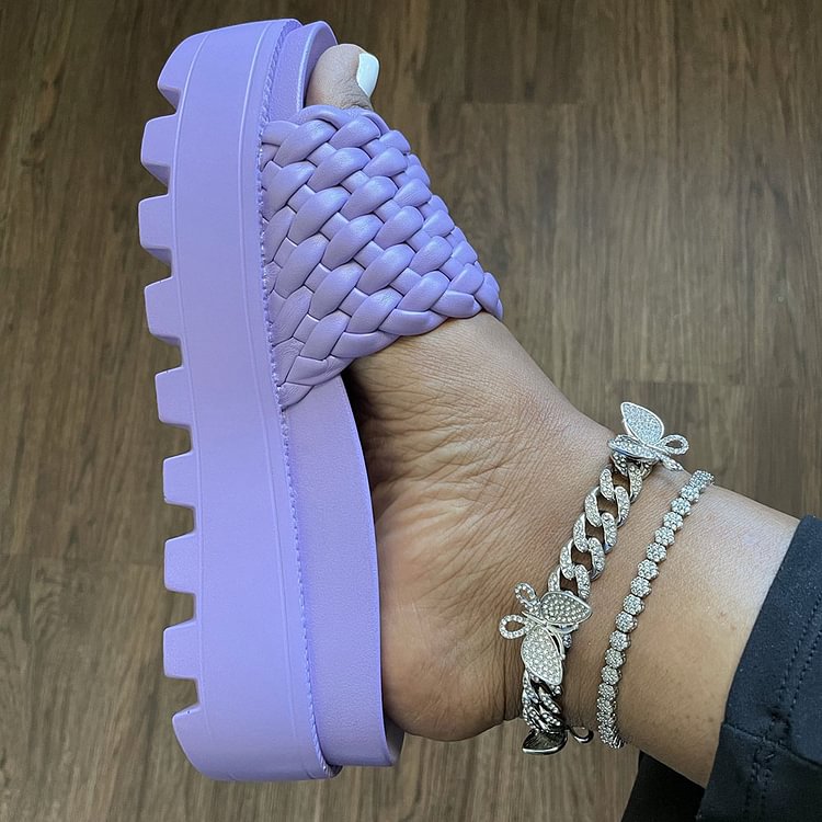 Women's Chic Woven Platform Sandals