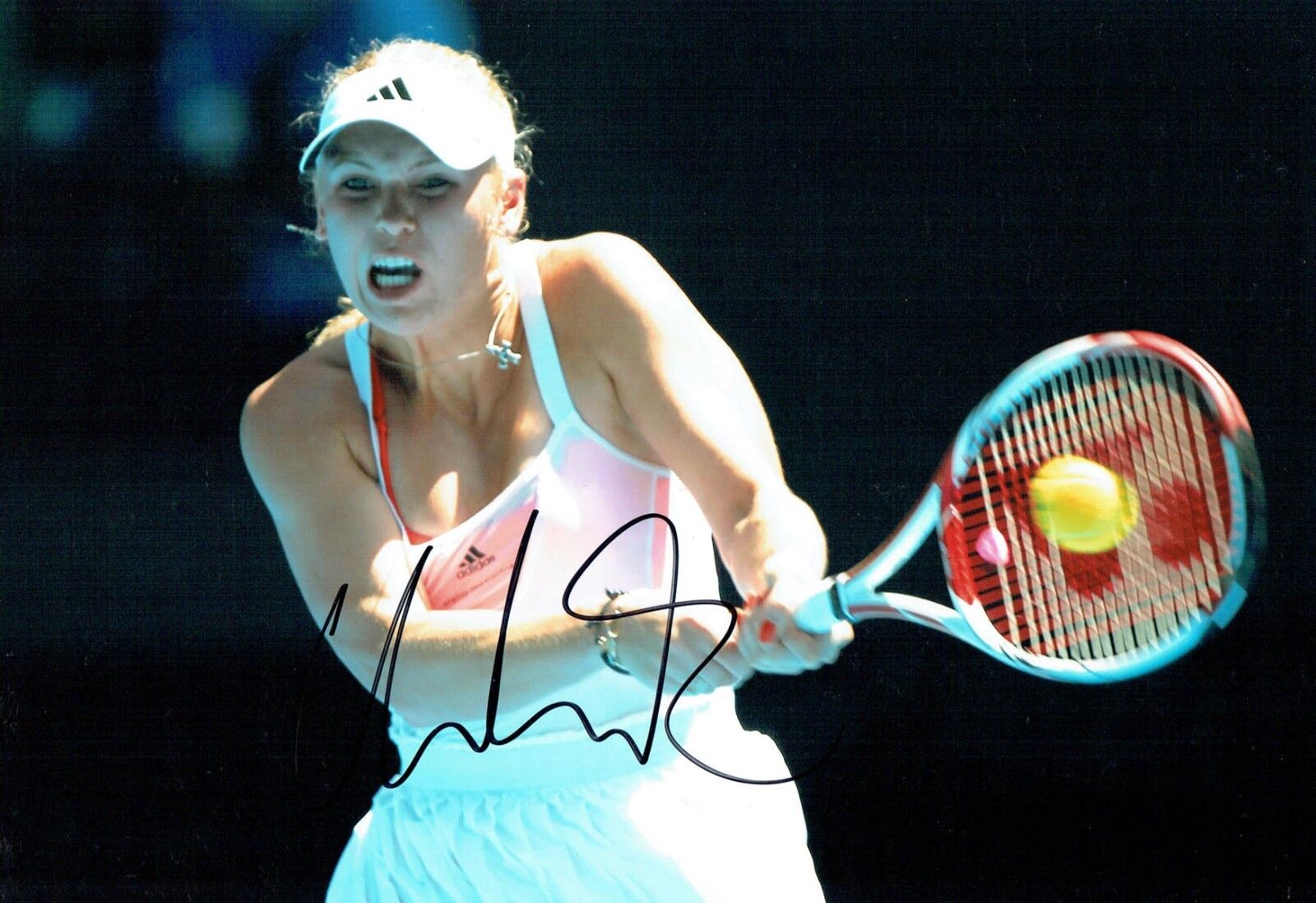 Caroline Wozniacki HAND SIGNED Autograph 12x8 Photo Poster painting AFTAL COA Sexy Tennis Star