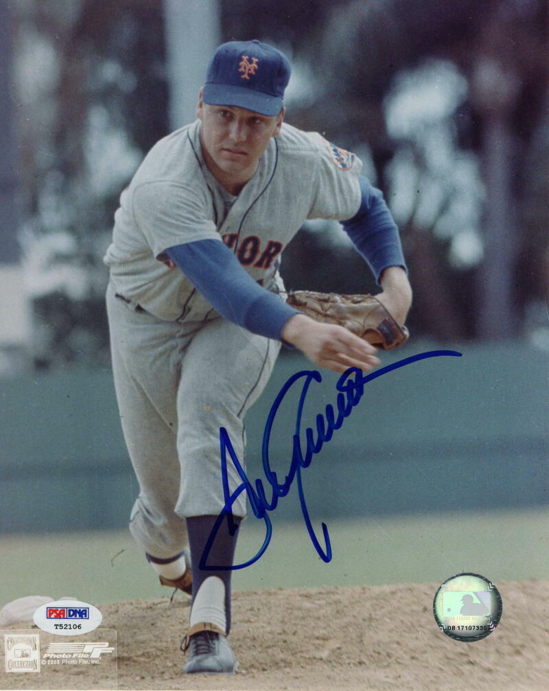 TOM SEAVER SIGNED AUTOGRAPH 8x10 Photo Poster painting - NEW YORK METS HOF, TOM TERRIFIC, PSA