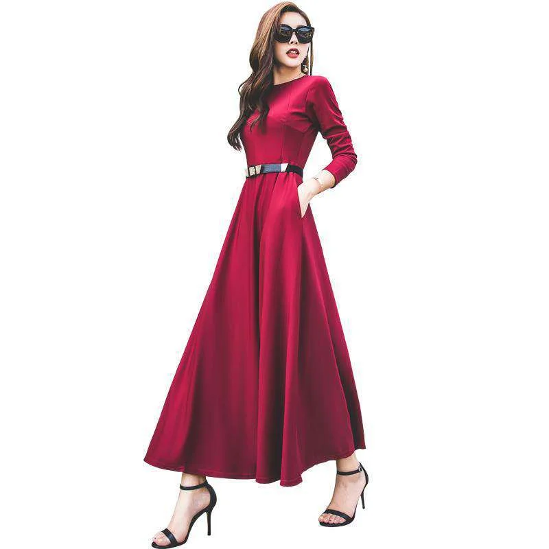 Burgundy Dresses A-Line Daily Elegant Dresses