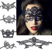 Khalesexx Bondage 12style Sexy Mask Blinder Blindfold Erotic Fetish Bdsm Slave Restraint Adult Game Sex Toy Product For Women Lady Black Lace Mask