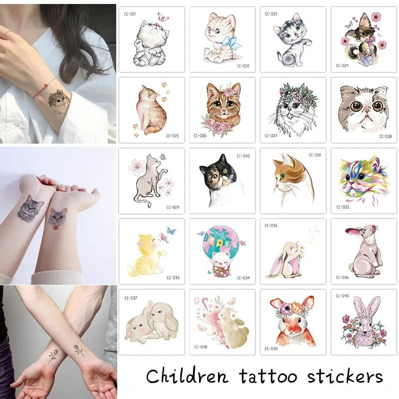 10-20pcs/set Colorful Halloween Skull Head Temporary Tattoo Sticker Child Adult Body Art Water Transfer Fake Tattoo for Face