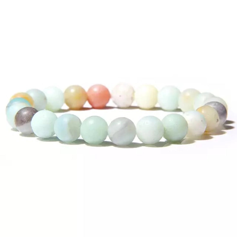 Internet Celebrant Jewelry Natural Agate Crystal Jewelry 8mm Bracelet Miscellaneous Stone Gemstone Color Unisex Bracelet Jewelry For Men And Women