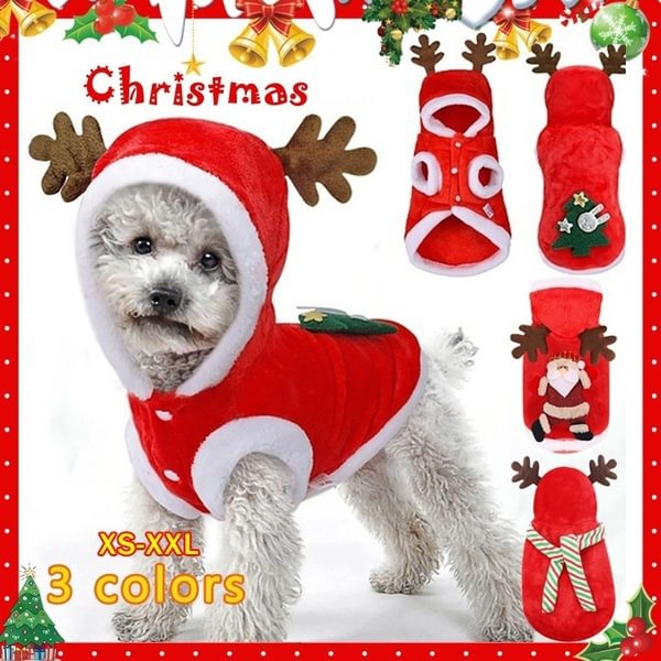 Christmas Dog Clothes Pet Winter Clothes Party Dog Jacket Coat Pet Costumes Small Dog Cat Clothing - Shop Trendy Women's Fashion | TeeYours