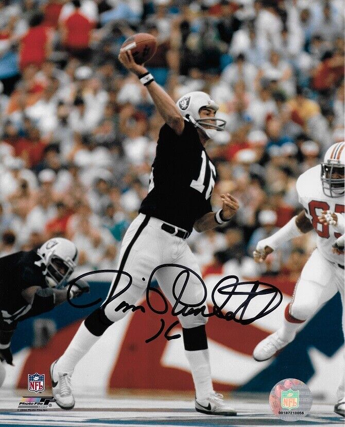 *JIM PLUNKETT*SIGNED*AUTOGRAPHED*Photo Poster painting*OAKLAND*RAIDERS*8 x 10*COA*FOOTBALL*