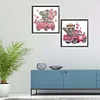 2Pack Pink Car Animals-Crystal Rhinestone Diamond Painting(30x30cm)