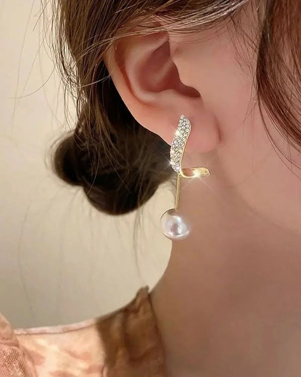 Fashion Diamond Pearl Earrings