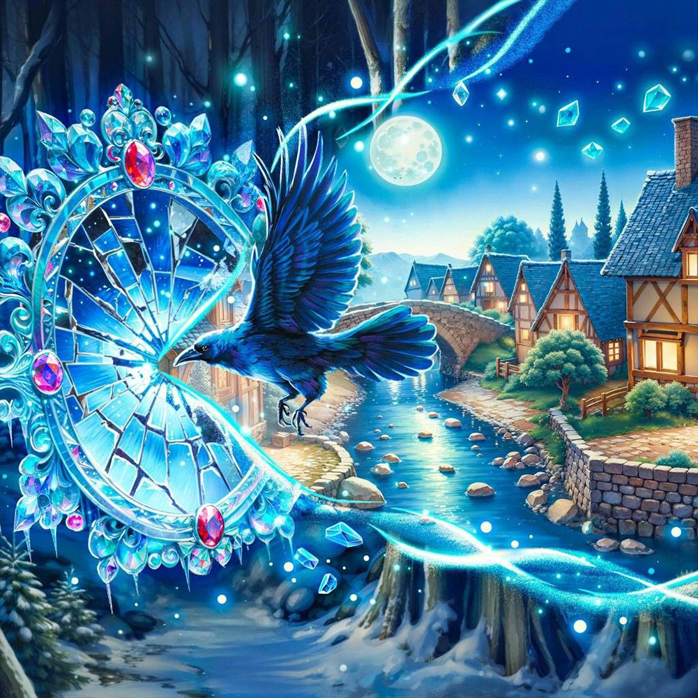 Tearing Time And Space Eagle 40*40cm(canvas) full round drill diamond painting