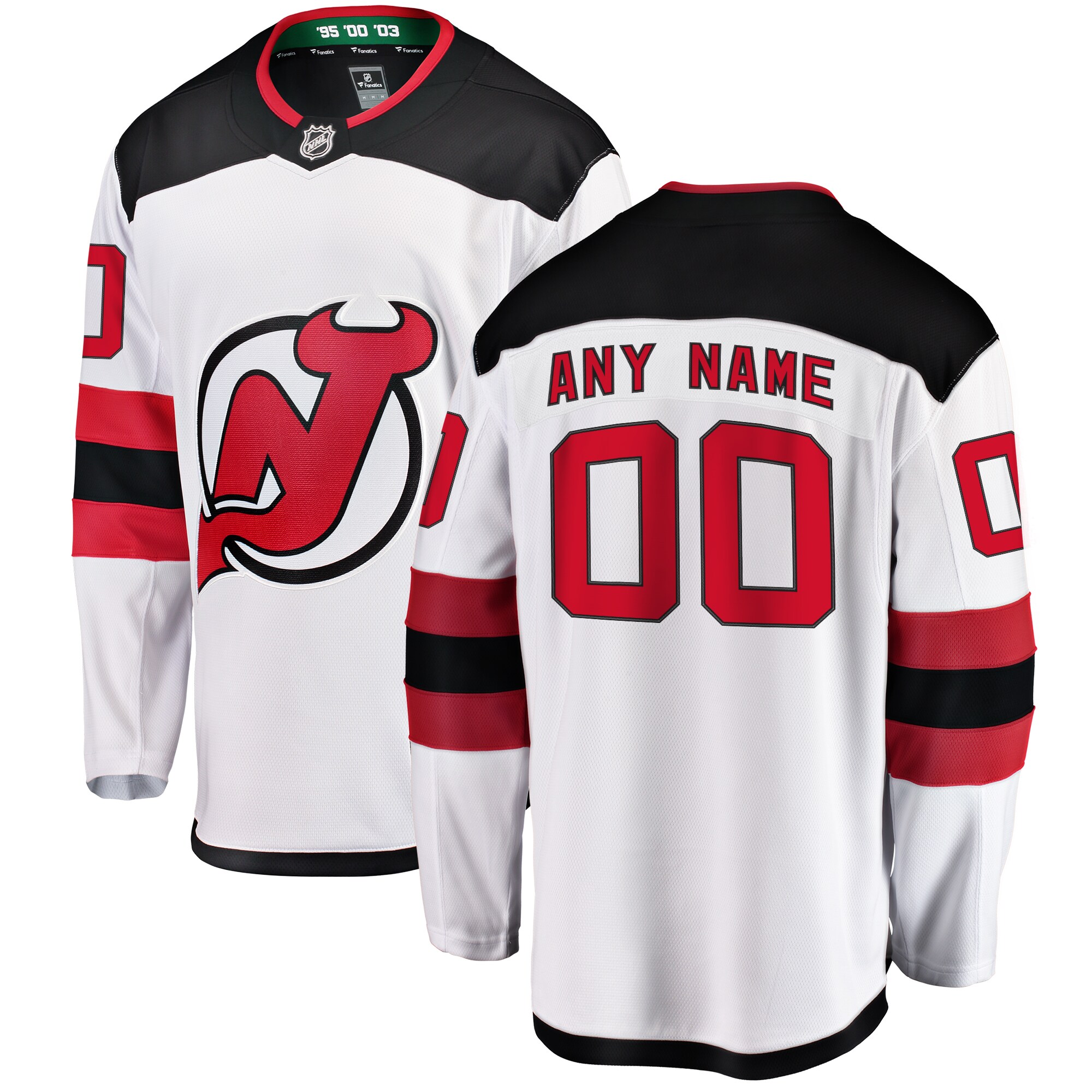 New Jersey Devils Fanatics Away Breakaway Custom Jersey – White mysite
