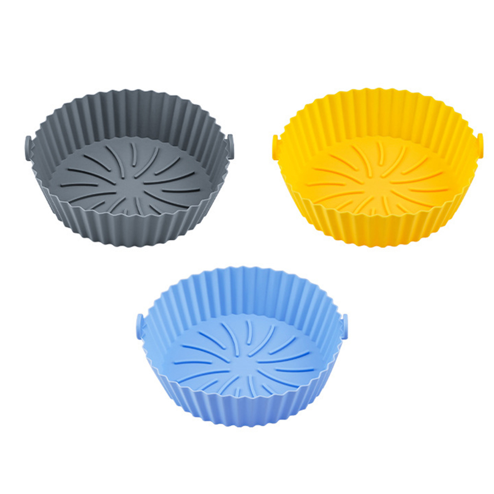 

Silicone Air Fryer Basket Safety Non-toxic for Oven Microwave Cake Baking Mould, Yellow, 501 Original