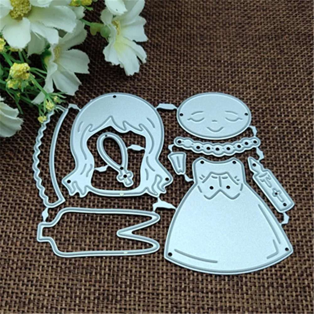 Boy&Girl Pure Angel Metal Cutting Dies Stencils For DIY Scrapbooking Decorative Embossing Handcraft Die Cutting Template
