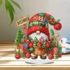 Diamond Painting Acrylic Single Sided Christmas in December Gnome Ornaments Tabletop Home Office Decor