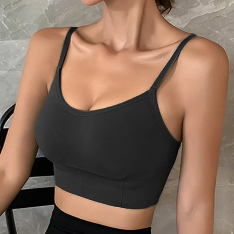 Women Tank Crop Top Bra Underwear Seamless Tube Top Back Hollow Lingerie Wire Free Intimates With Removable Padded 2019