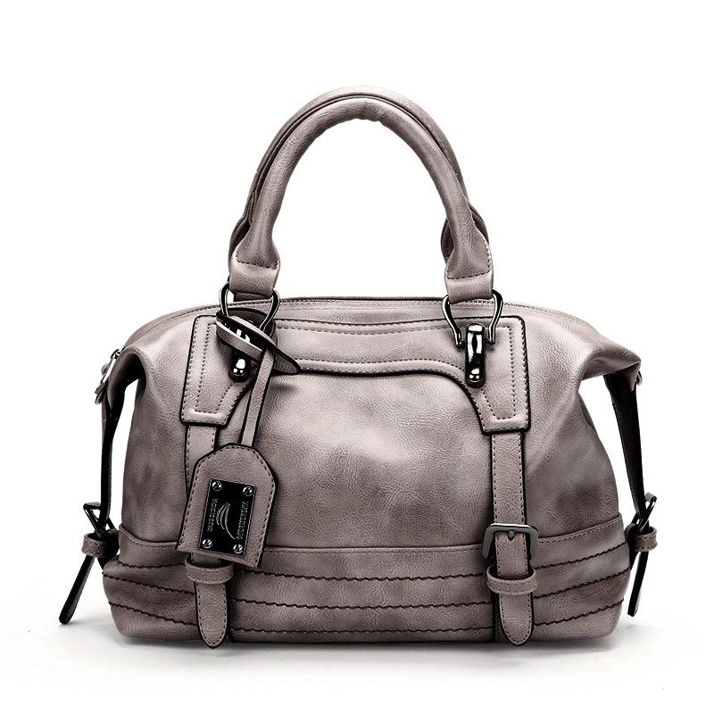 Handbag women's soft face solid color single shoulder diagonal large bag