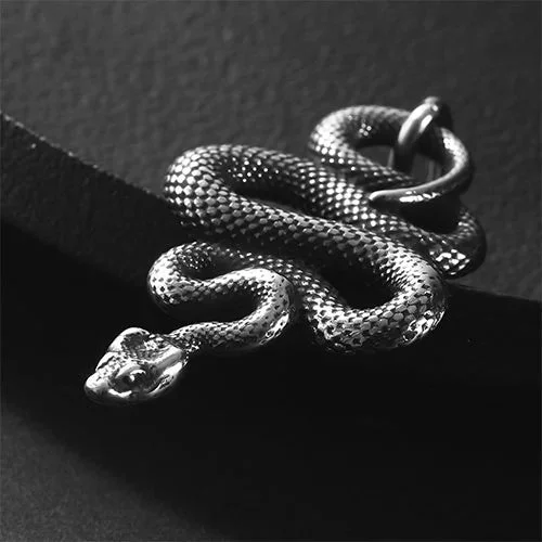 Retro Stainless Steel Gothic Snake Pendant