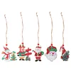 5pcs/set DIY Christmas Diamond Drill Dots Painting Crystal Xmas Trees Hanging Pendant Kits