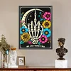 Skelett Hand - Rundbohrer Diamantmalerei - 40*50cm