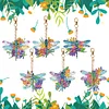 6Pcs DIY Diamond Painting Dragonfly Keychain