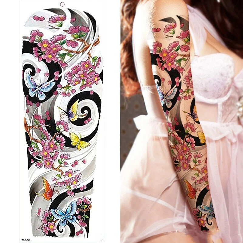 1 Sheets Full Arm Leg Extra Large Temporary Tattoos, Body Art For Men And Women - Wolf,Tiger,Bear,Warrior,Tribal Symbol