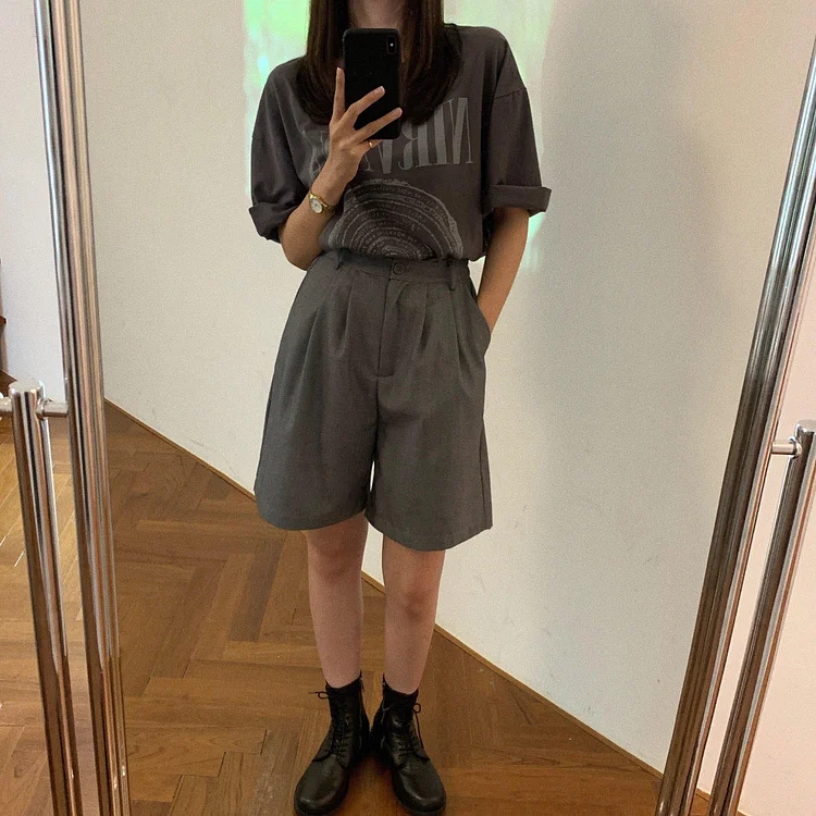 Korean Fashion Casual Suit Shorts TK008