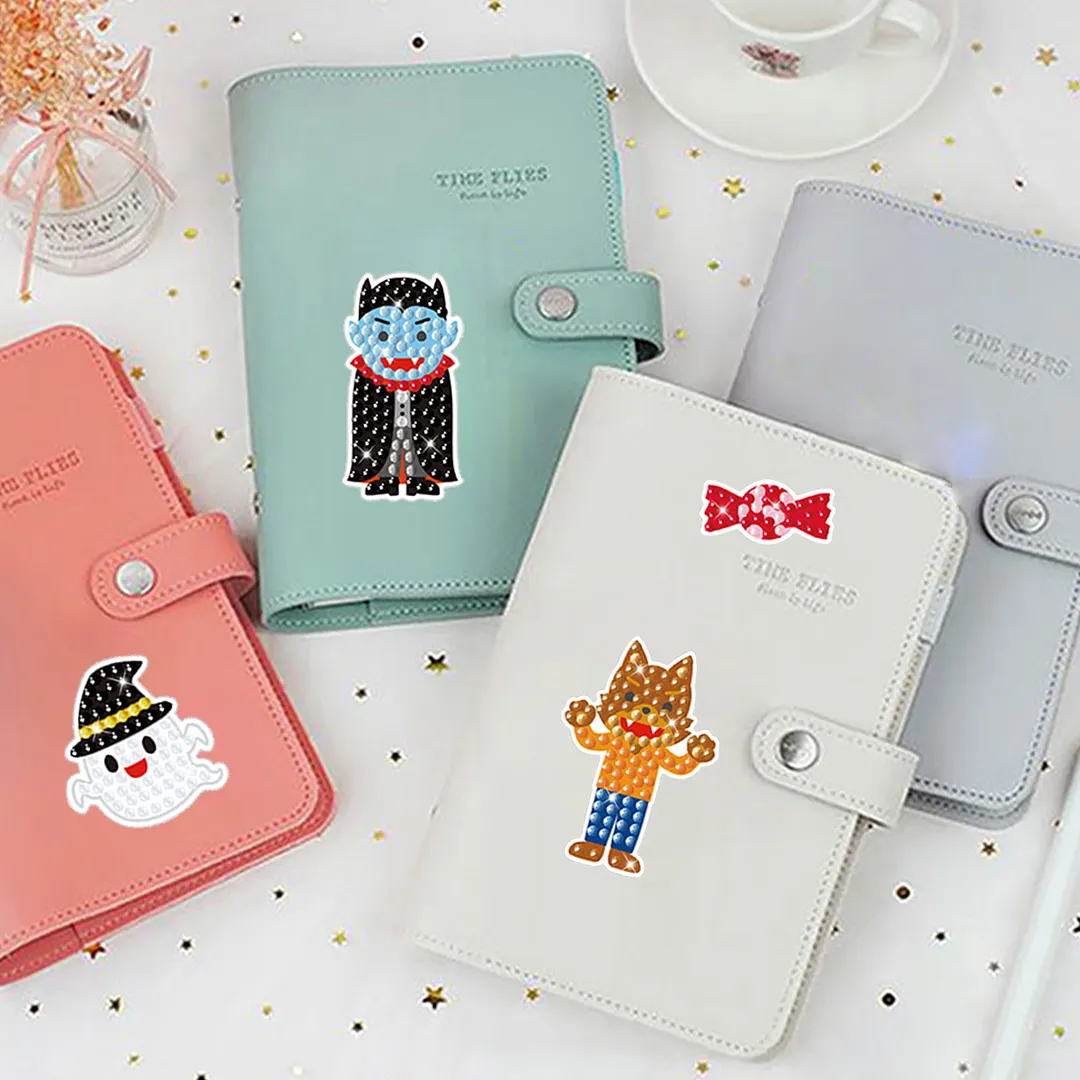 DIY Diamond Painting Sticker Diamond Art Stickers Arts and Crafts Decorative Diamond Stickers for Birthday Party Halloween Christmas Gifts (Halloween party)