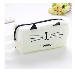 Cute Cat Cosmetic Bag Women Travel Wash Pouch Female Bath Cosmetics Makeup Bag Student Pencil Case Tote Style Toiletry Bag