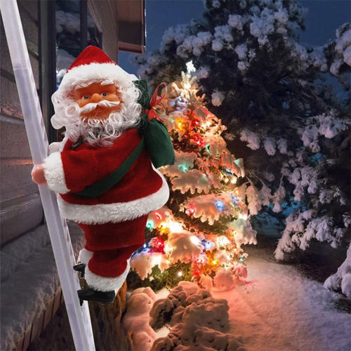 Electric Plush Climbing Ladder Santa Claus