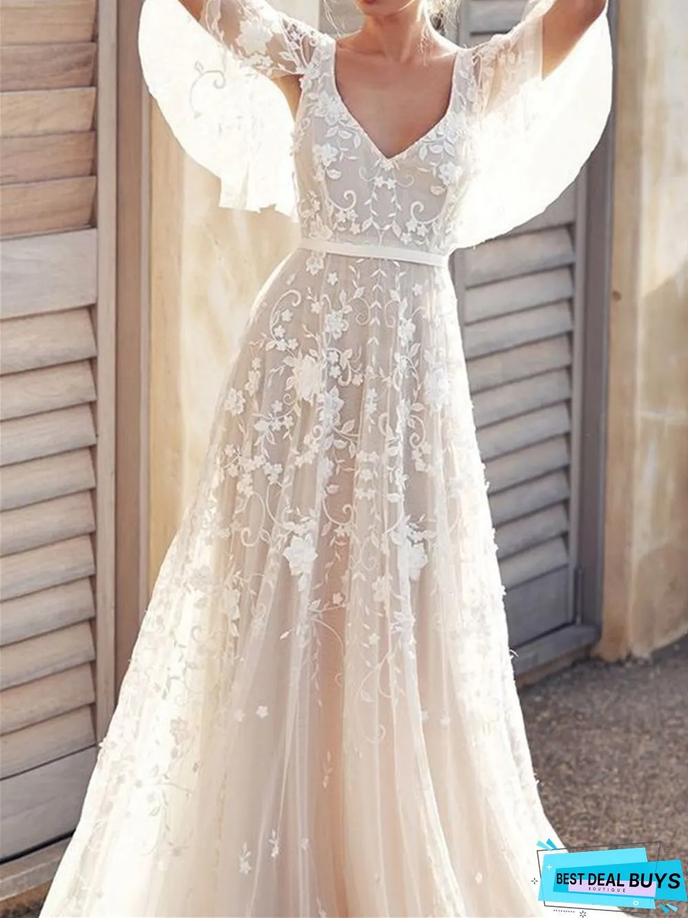 New Dress Sexy Lace V-Neck Backless White Dresses