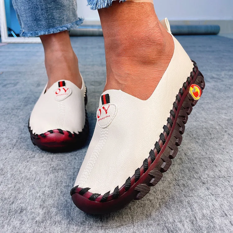 Fashion Vanccy  Slip Ons Woman Flats Comfy Nurse Wide Fit  Loafers QueenFunky