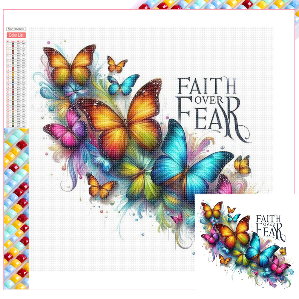 Overcoming Fear 30*30cm(picture) full square drill diamond painting