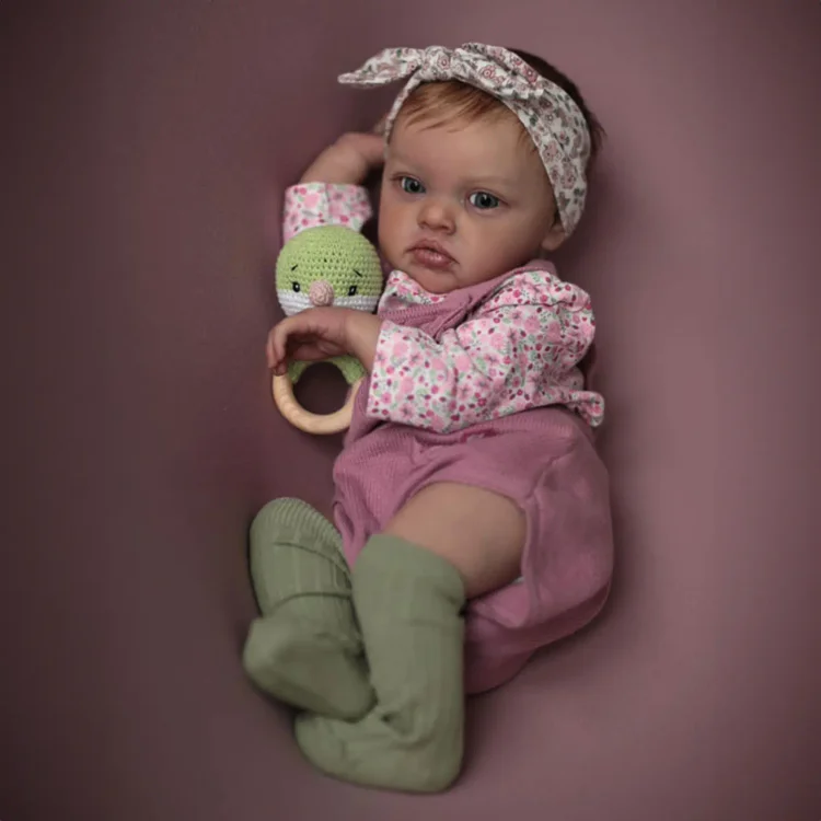  20" Handmade Reborn Baby Doll Brown Hair Girl Sarrian with Blue Eyes - Reborndollsshop®-Reborndollsshop®