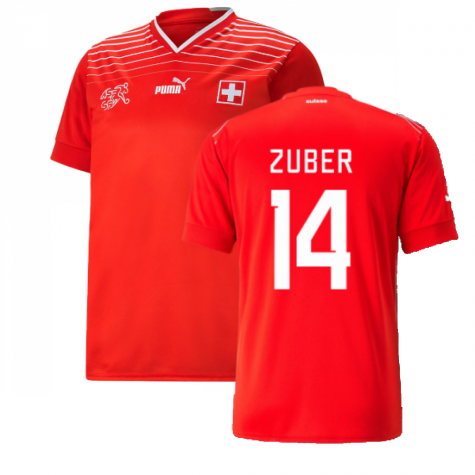 Maillot Suisse Steven Zuber 14 Domicile Coupe du monde 2022