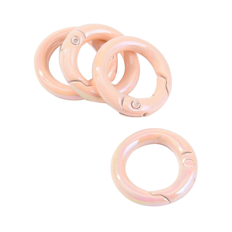 Basic Round Alloy Plating Unisex Bag Pendant Keychain