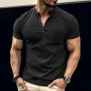  Men's Stylish Henley T-Shirt - Perfect for Casual and Fitness Wear by Inlyline