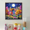 (Multi Style)Colorful Cottage-Full Embroidery 2 strands 14CT Stamped Cross Stitch-40*40CM