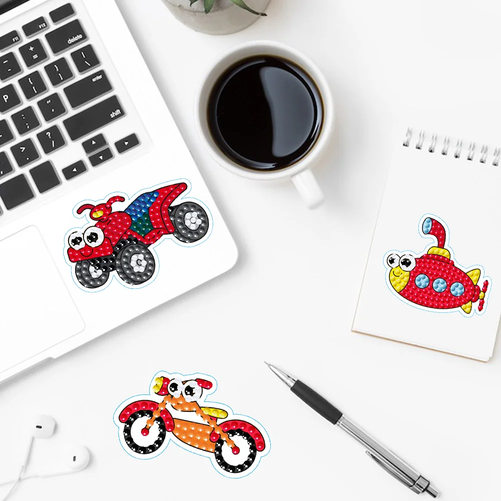 2pcs Diamonds Art Mosaic Stickers Paint by Numbers DIY Home Decor