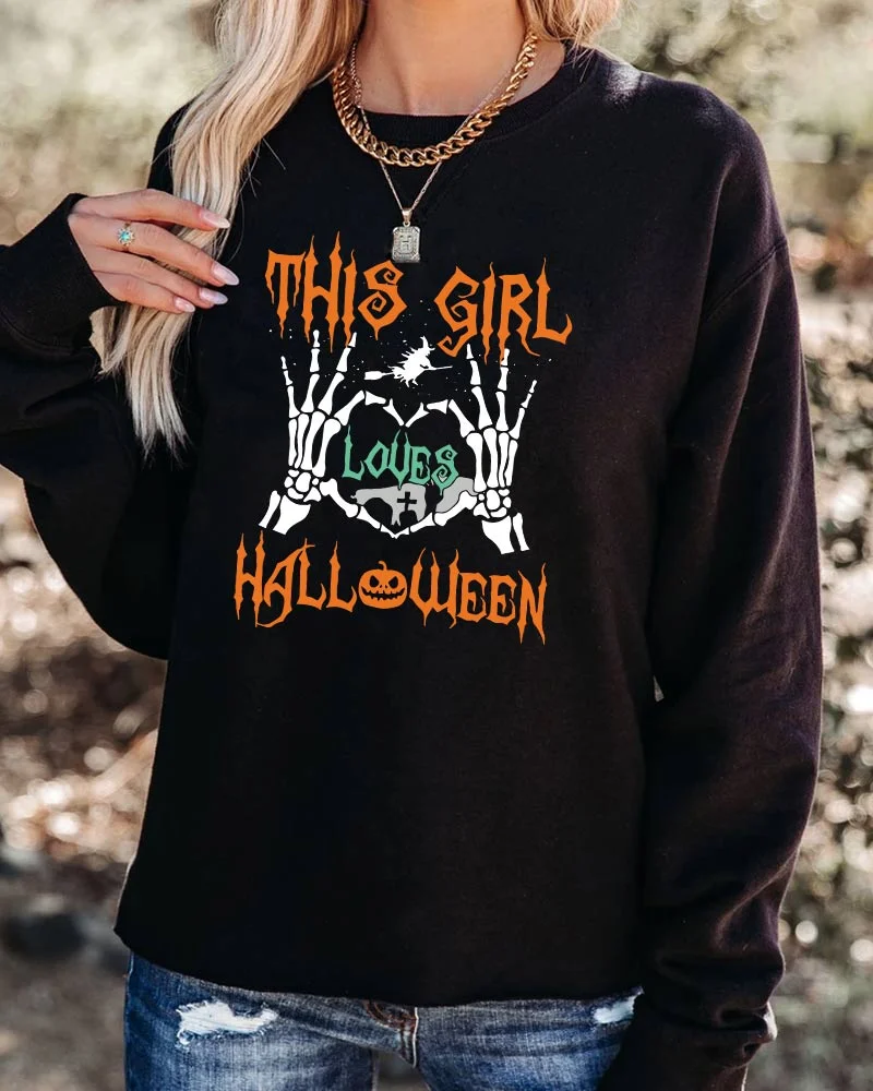 This Girl Loves Halloween Sweatshirt