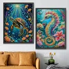 (US Only)4Pcs 30x40cm Marine Animal 5D DIY Special Shape Crystal Partial Diamond Painting