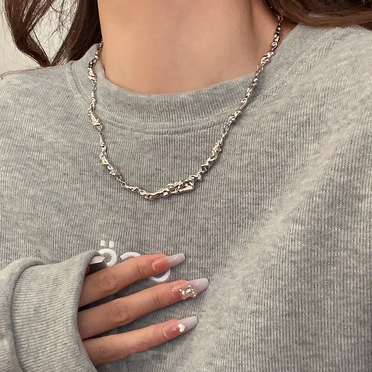 Fashion Simple Irregular Solid Color Necklace