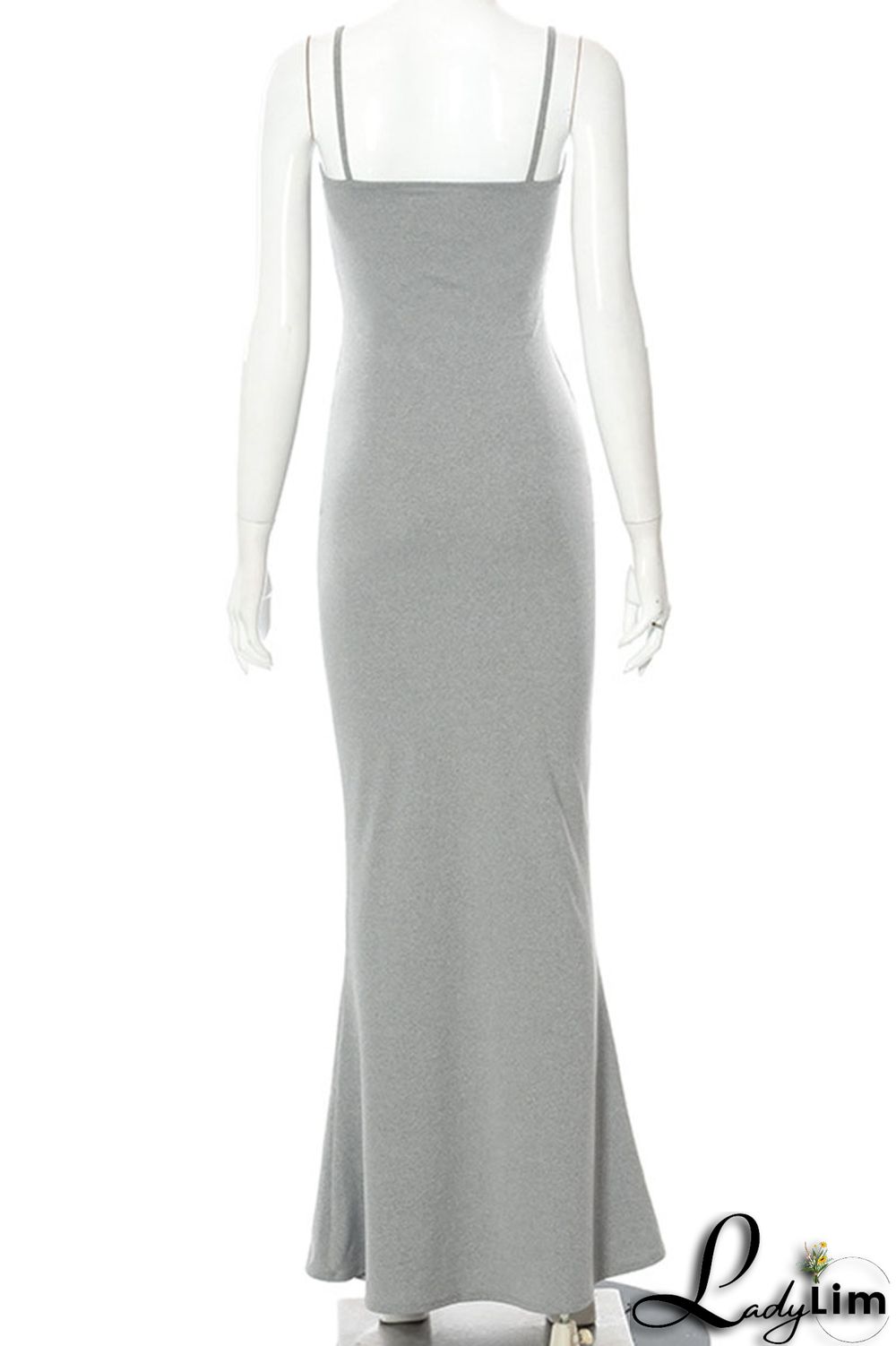 Black Sexy Solid Split Joint Spaghetti Strap Sling Dress Dresses