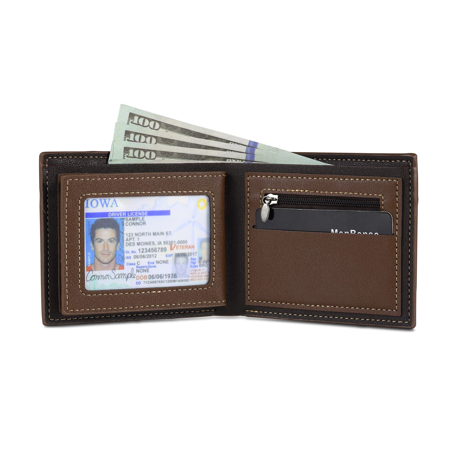 Portefeuille Classique 1 Prénom et Lettre Personnalisés avec Photo Porte-Monnaie Carte