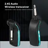 Wireless Guitar Transmitter Receiver Long Battery Life Instrument Wireless Transmitter Plug and Play 220 Rotatable for Guitar Bass Electric Instruments