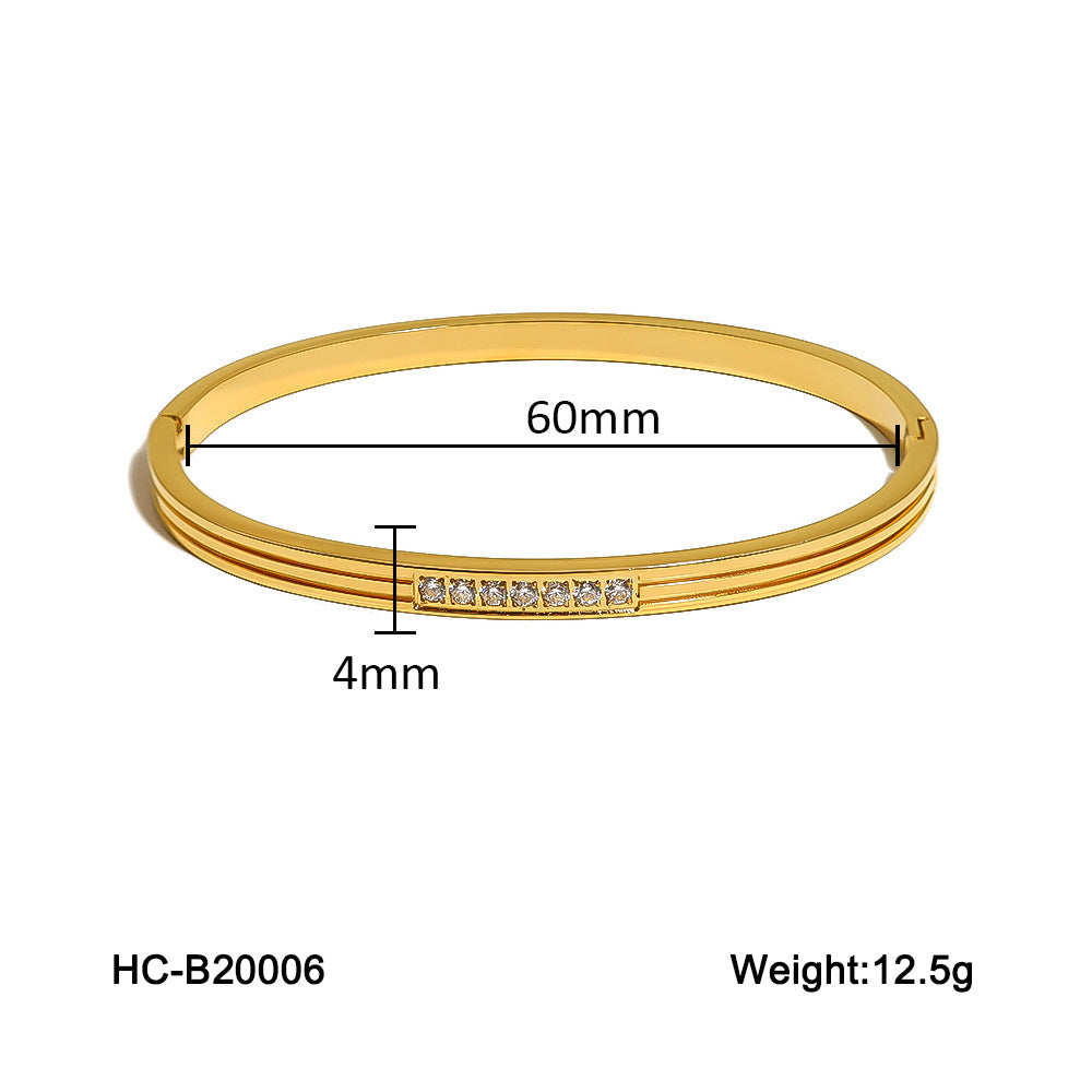 Classic Kajia Couple Titanium Steel Bracelet Fashionable And Versatile Starry Sky Diamond Stainless Steel Ladies Bracelet