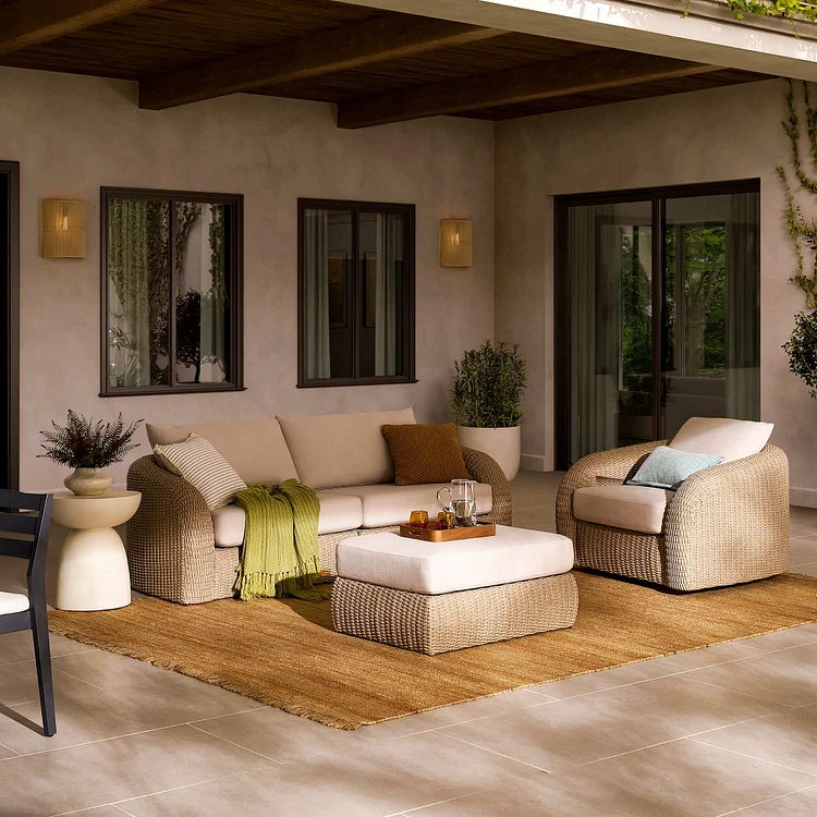 Lorna Outdoor Sofa with Ottoman