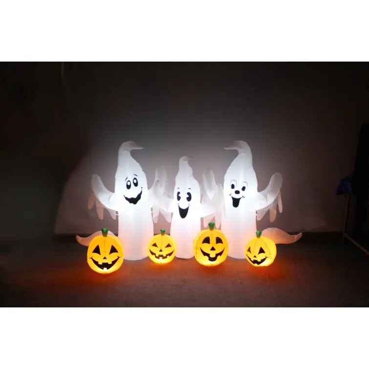 Ghosts and Pumpkins Patch Yard Halloween Inflatable